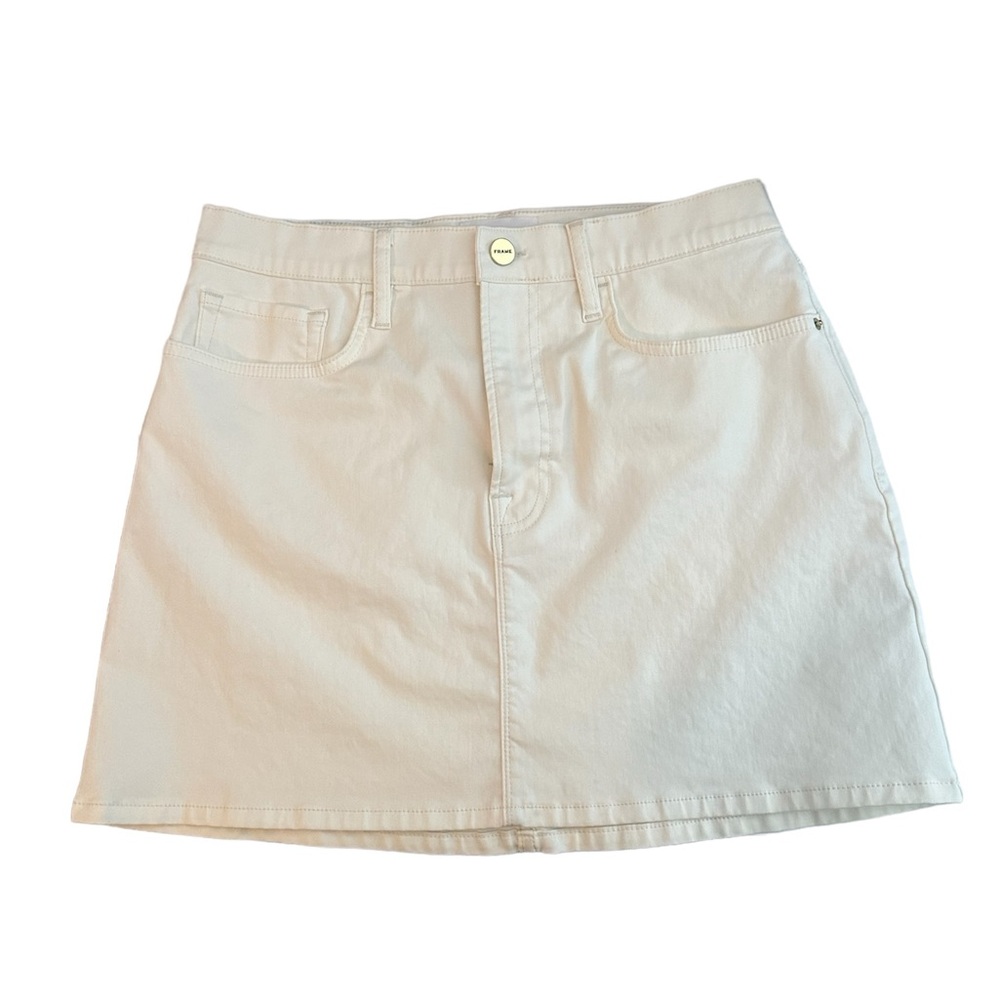 Frame Mini Skirt Beige/Ecru Cole Size 28